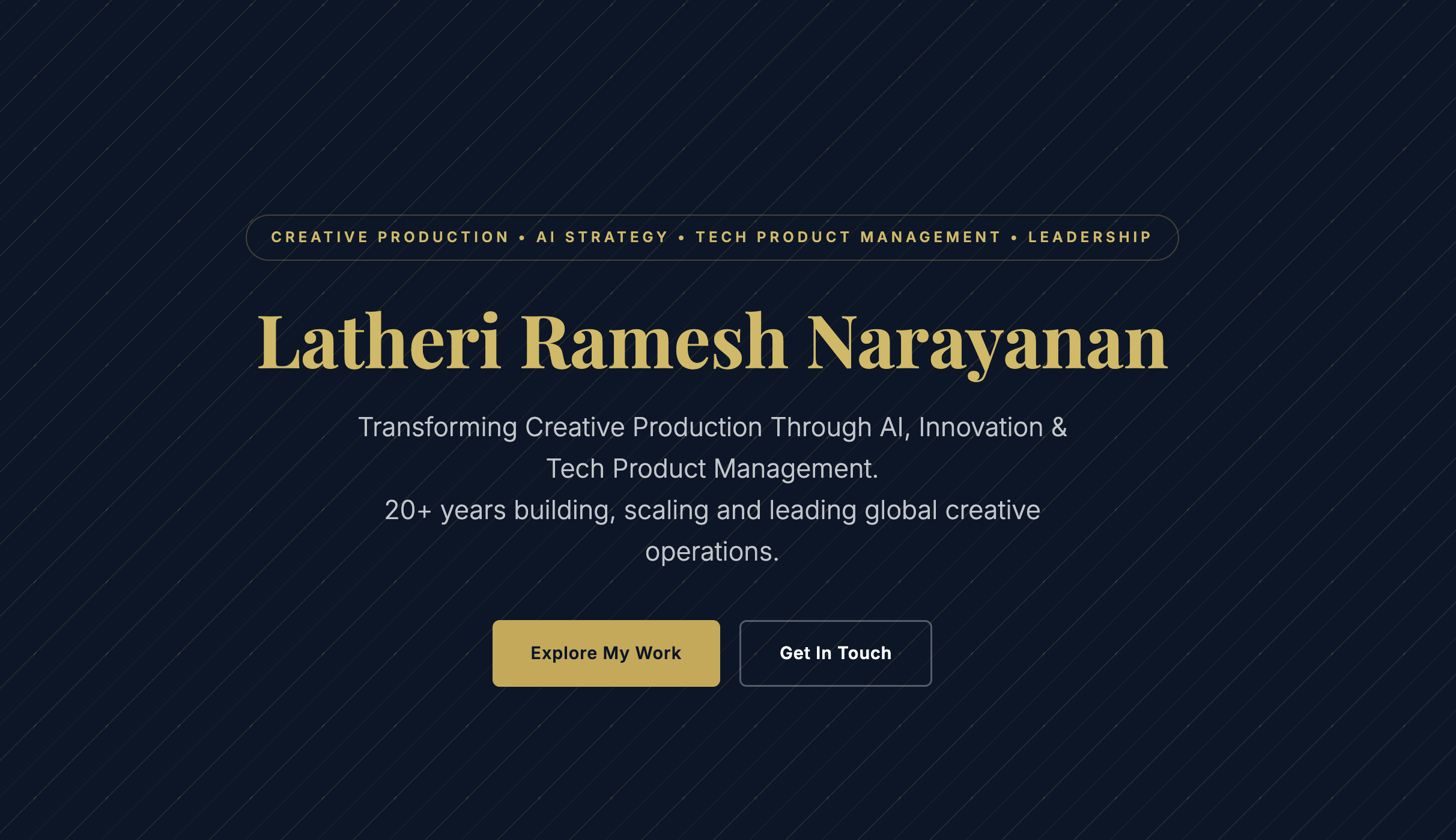 lrn.life — L R Narayanan personal brand website