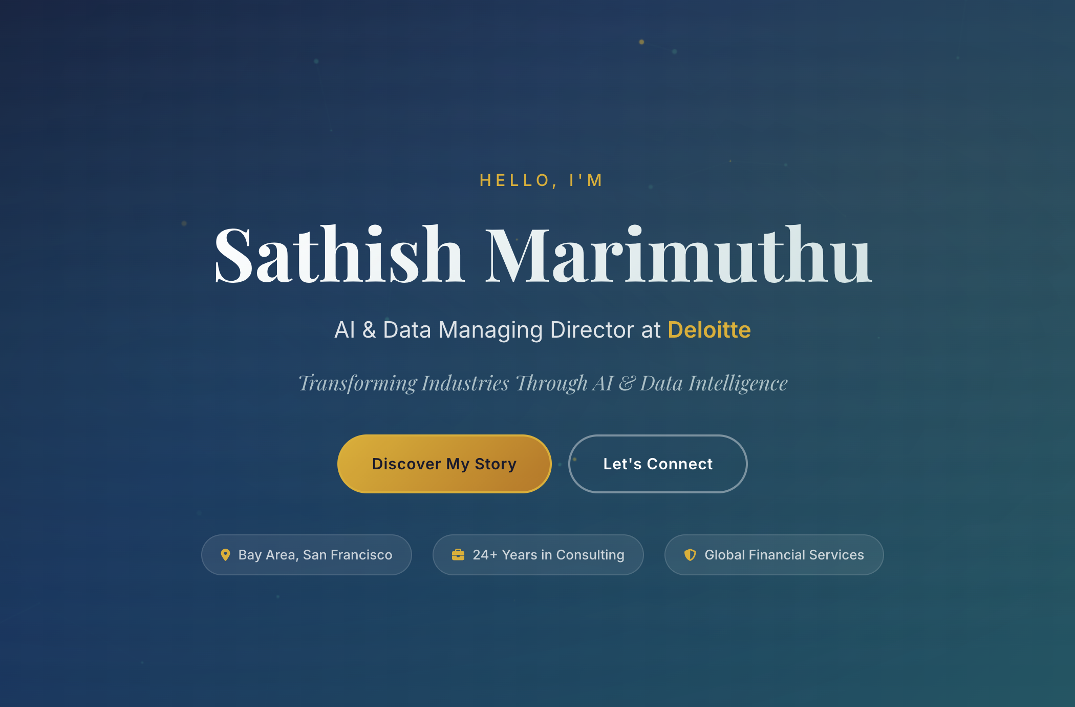 sathish.pro — Sathish Marimuthu executive brand website